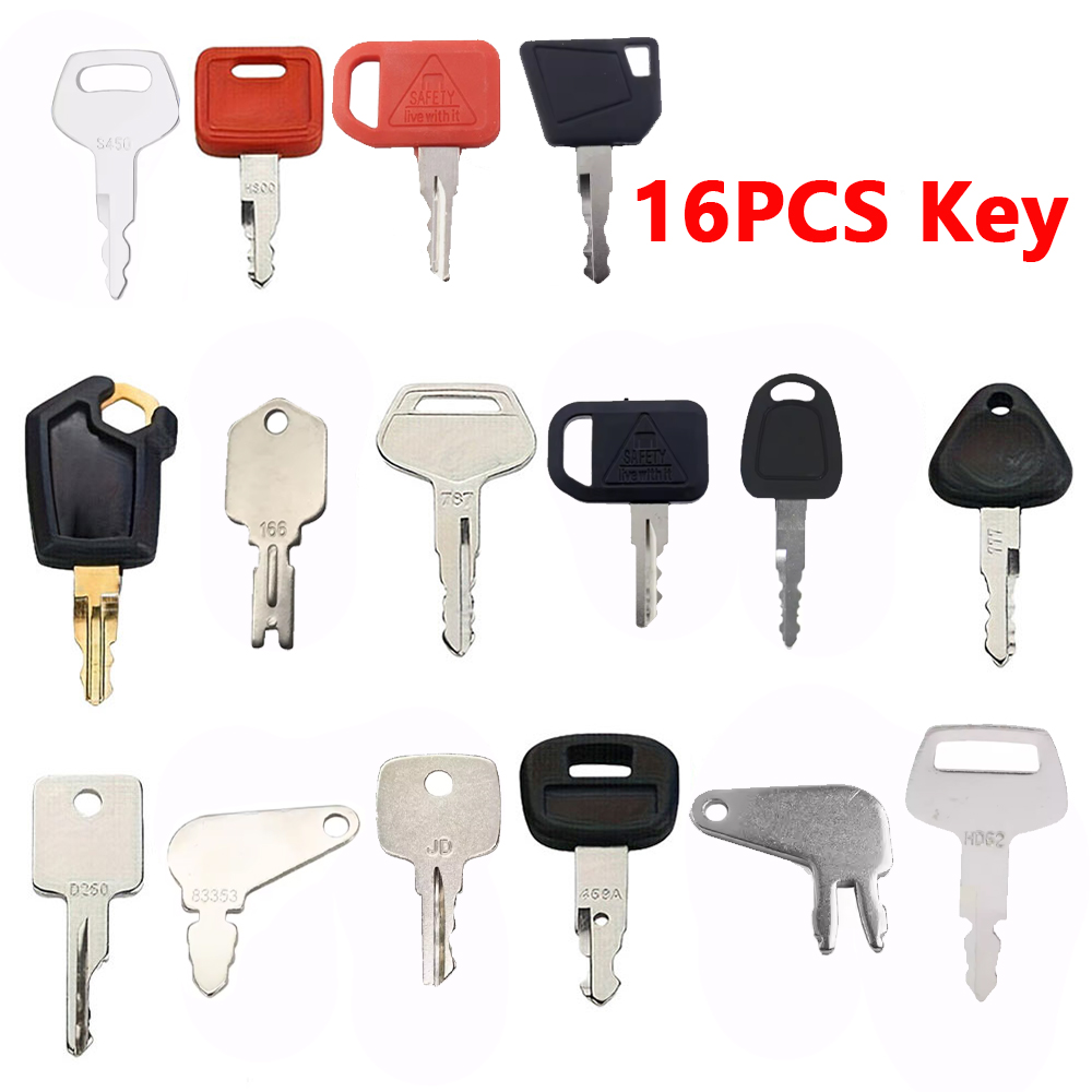 Heavy Equipment Kubota - 16PCS Heavy Equipment Key Set for