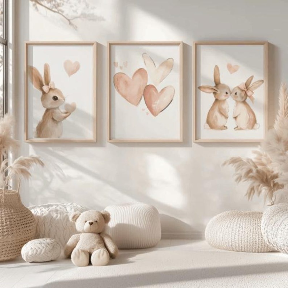 Frameless Rabbit Poster,Girl P - Heavy Equipment Background review and price