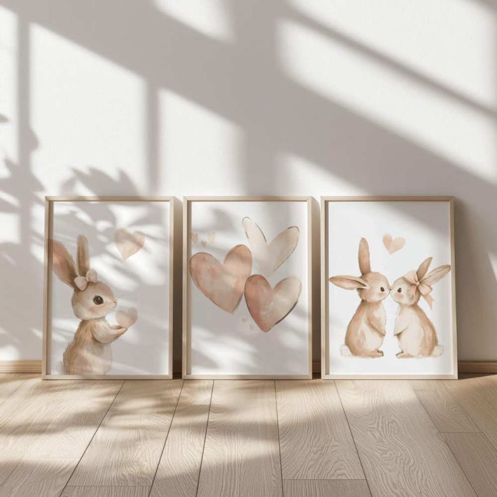 Frameless Rabbit Poster,Girl P - Heavy Equipment Background review and price