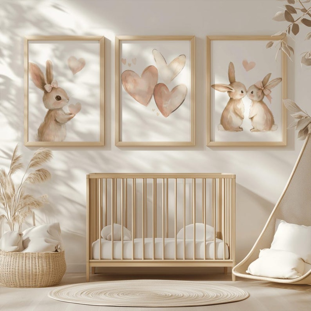 Frameless Rabbit Poster,Girl P - Heavy Equipment Background review and price