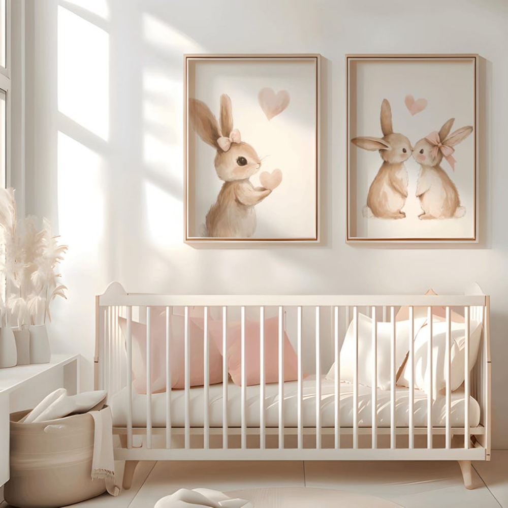 Frameless Rabbit Poster,Girl P - Heavy Equipment Background review and price