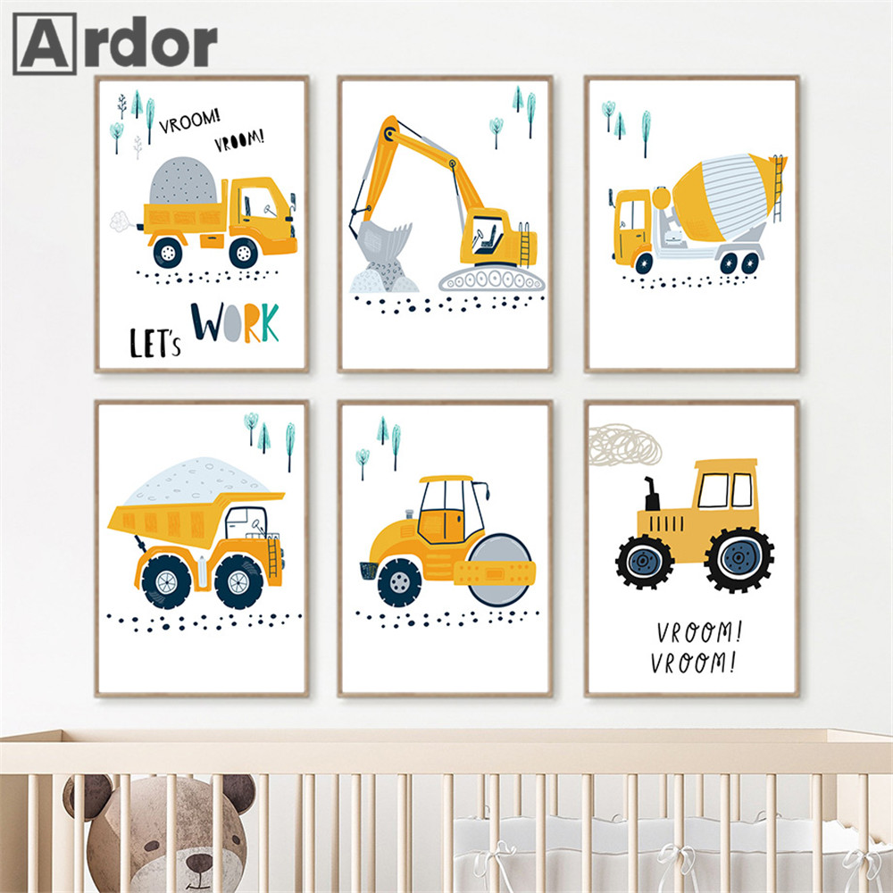 Child Poster Cartoon Tractor T - Heavy Equipment Background review and price