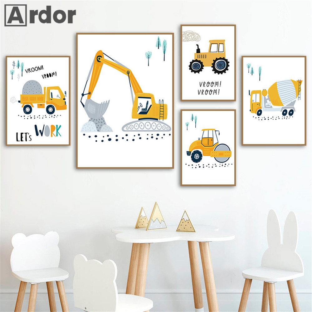 Child Poster Cartoon Tractor T - Heavy Equipment Background review and price