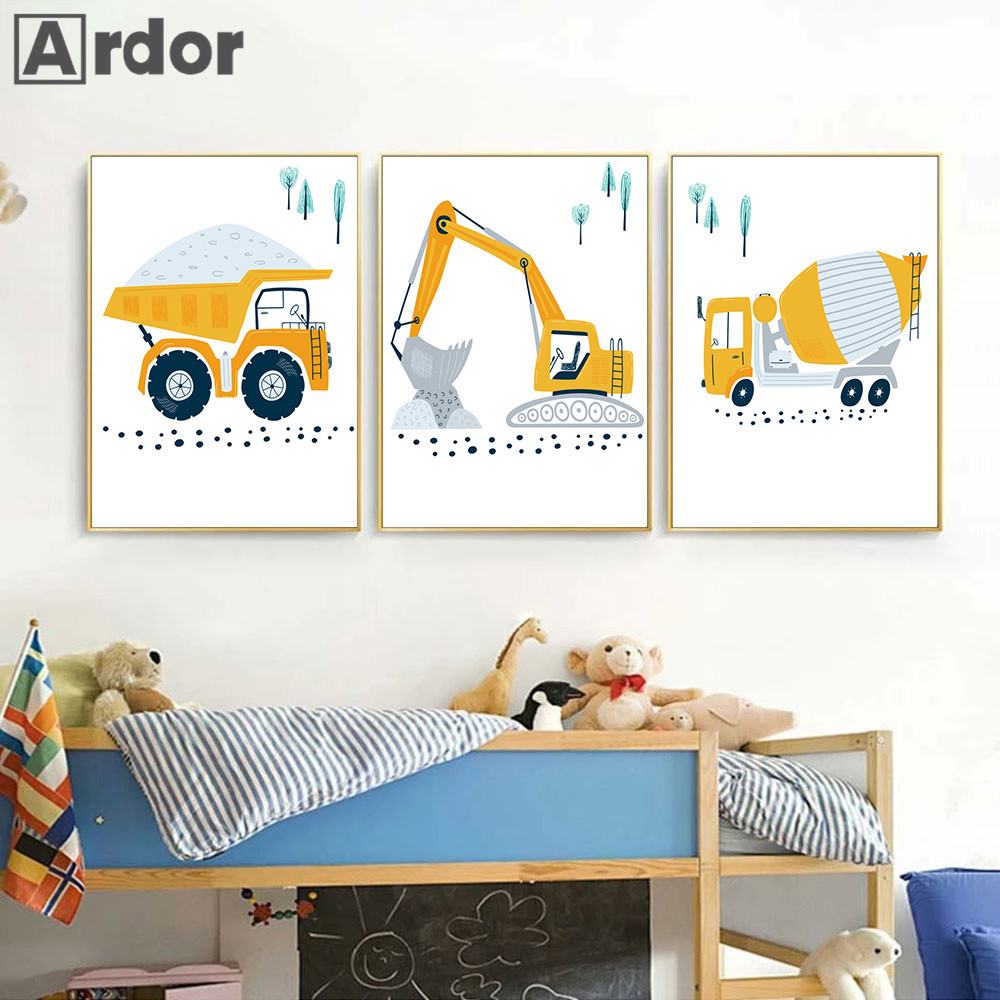 Child Poster Cartoon Tractor T - Heavy Equipment Background review and price