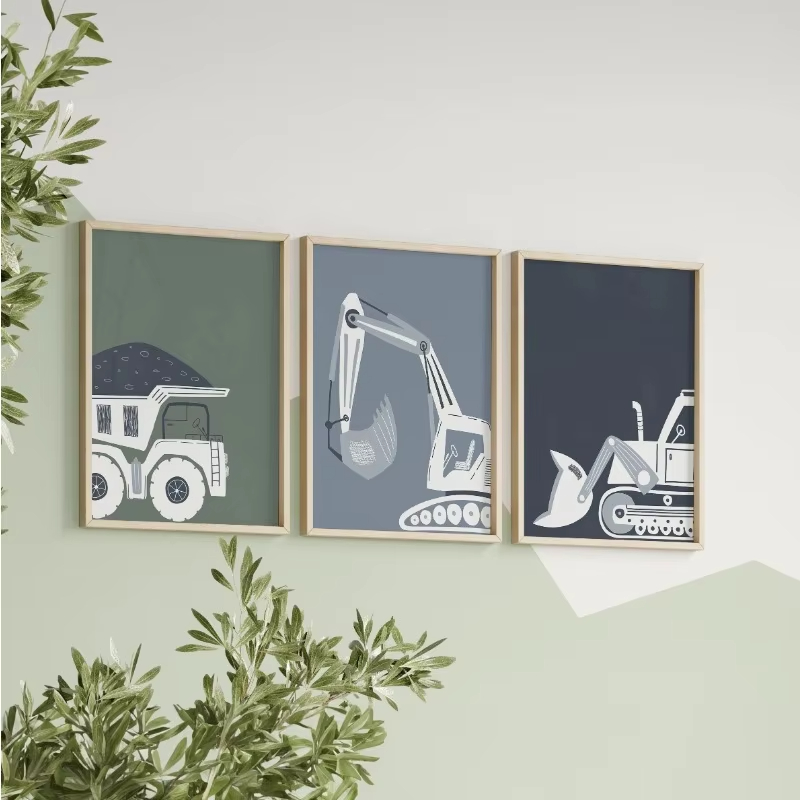Modern Cartoon Construction Ve - Heavy Equipment Background review and price