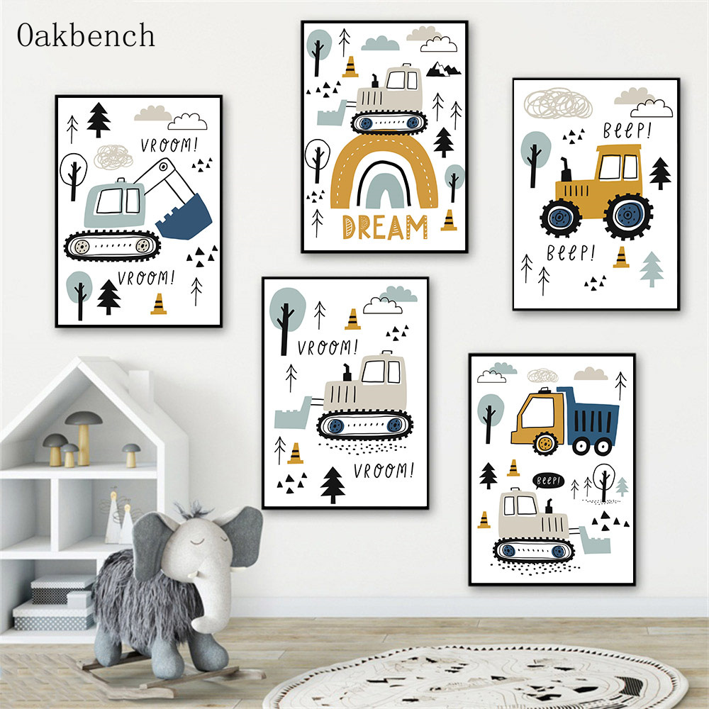 Custom Name Poster Excavator N - Heavy Equipment Background review and price