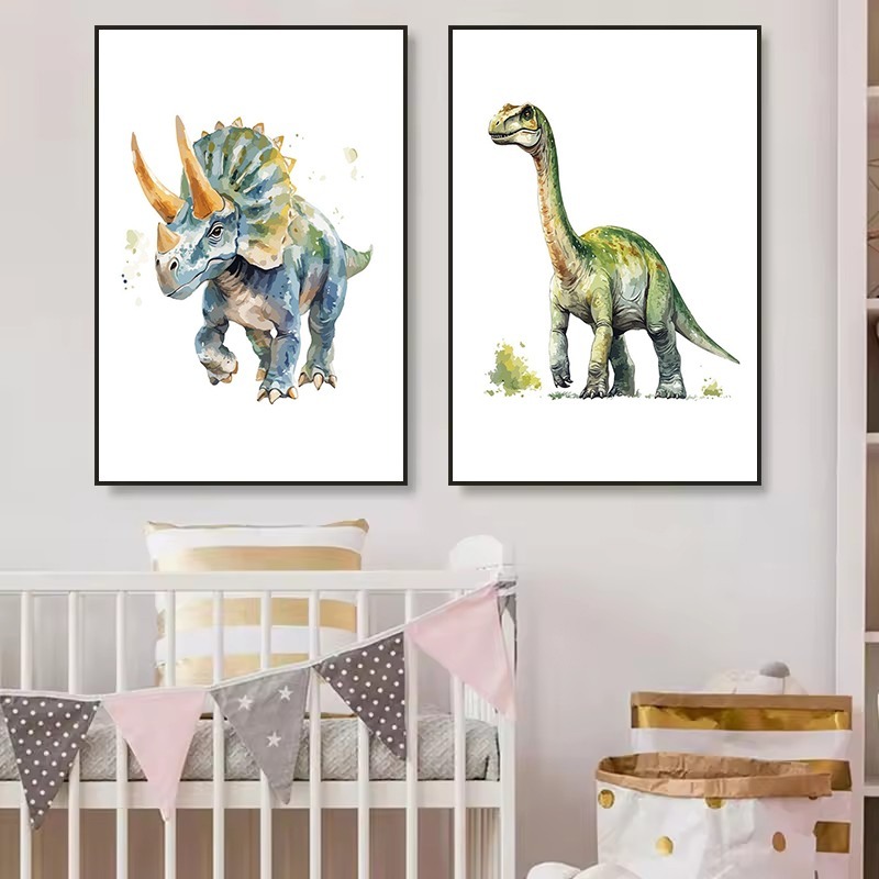 Watercolour Dinosaur Nursery T - Heavy Equipment Background review and price